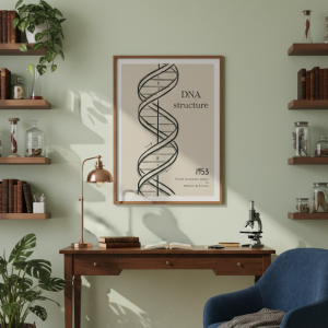 Model DNA plakat na ścianę